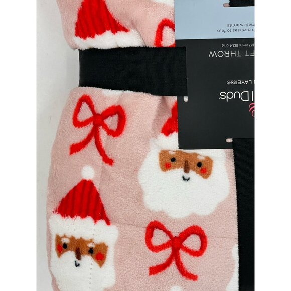 Cuddl Duds® Live In Layers Cozy Soft Throw Blanket Holiday Santa 50" x 60" - Picture 3 of 6